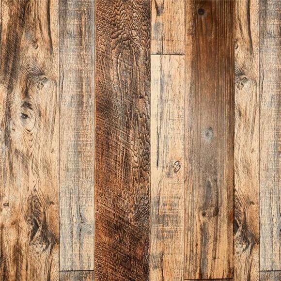 Brown Wood Peel and Stick Wallpaper 17.8" X 118.8" Self Adhesive Wallpaper - Picture 7 of 7